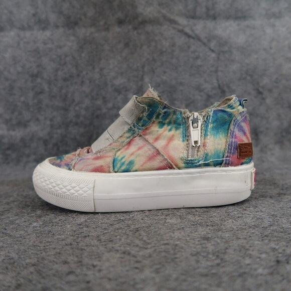 Blowfish Shoes Kids 11 Sneaker High Top Casual Slip On Tie Dye Distressed Canvas - Picture 5 of 13